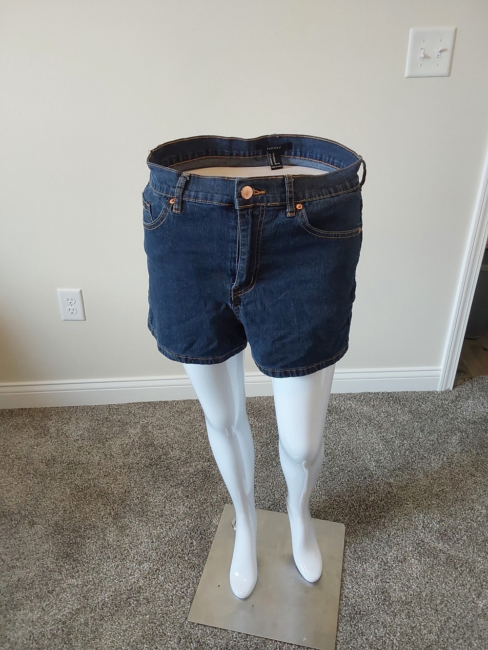 Forever 21 Dark Blue Denim Waistband